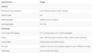 Extech HDV610 HD VideoScope Kit with 5.5mm Flexible Probe
